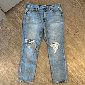 Madewell Perfect Vintage Jeans Distressed Light Wash